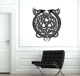 Vinyl Wall Decal Celtic Dragons Knot Irish Amulet Talisman Guaranteed Quality Decor Stickers Mural - #2072Di - thumbnail 1