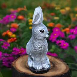 Concrete Hare Statue Sitting Rabbit Figurine Stone Garden Bunny Sculpture Cement Animal Ornament Outdoor Yard Decor Gift For Lover - thumbnail 2