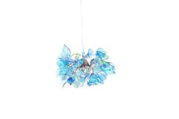 Floral Chandelier Sea Color Resin Flowers & Leaves Pendant Light