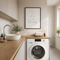 Laundry Room Print - Utility Wall Art This Home Is Filled With Endless Love & Quote Typography Poster Unframed - thumbnail 4
