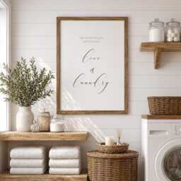 Laundry Room Print - Utility Wall Art This Home Is Filled With Endless Love & Quote Typography Poster Unframed - thumbnail 3
