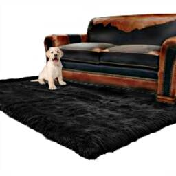 White Faux Fur Shag Rug - Pieced Sheepskin, Bear Skin Style - thumbnail 2