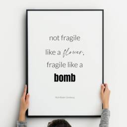 Feminist Quote Prints - Set Of 3 - Ruth Bader Ginsburg Wall Art Womens' Empowerment Posters Rbg Room D??cor Gift For Her Unframed - thumbnail 2