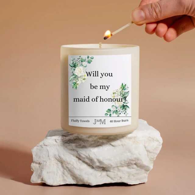 Will You Be My Maid Of Honour Proposal Gift. Gift For Honour. Candle Bridesmaid Proposal. Wedding Gifts Her - image 1