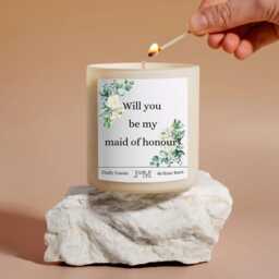 Will You Be My Maid Of Honour Proposal Gift. Gift For Honour. Candle Bridesmaid Proposal. Wedding Gifts Her - thumbnail 1
