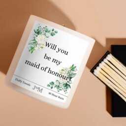 Will You Be My Maid Of Honour Proposal Gift. Gift For Honour. Candle Bridesmaid Proposal. Wedding Gifts Her - thumbnail 3