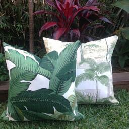 Tropical Palm Leaf Outdoor Pillow Cover Tommy Bahama Designer Fabric - thumbnail 4