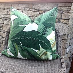 Tropical Palm Leaf Outdoor Pillow Cover Tommy Bahama Designer Fabric - thumbnail 2