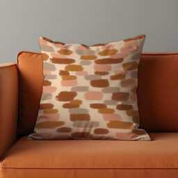 Earth Tone Brushstroke Cushion Cover, Modern Abstract Pillow Warm Minimalist Home Decor Accent, Any Size Throw Case