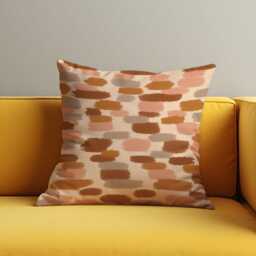 Earth Tone Brushstroke Cushion Cover, Modern Abstract Pillow Warm Minimalist Home Decor Accent, Any Size Throw Case - thumbnail 4