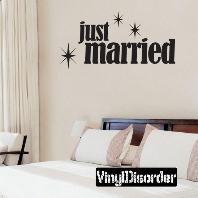 Just Married - Vinyl Wall Decal Quotes Sticker We002Justmarriedviiiet - image 1