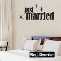 Just Married - Vinyl Wall Decal Quotes Sticker We002Justmarriedviiiet - thumbnail 1