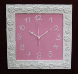 Shabby Chic Wall Clock Cream & Pink Home Decor Buy 1 Item From The Shop & Get Small Gift