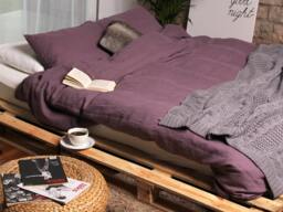 Purple Duvet Cover Of Softened Pure Linen, King, Queen, Full, Single, Twin, Double & Custom Sizes Available