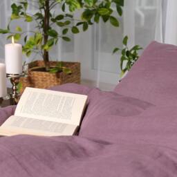 Purple Duvet Cover Of Softened Pure Linen, King, Queen, Full, Single, Twin, Double & Custom Sizes Available - thumbnail 2