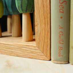 Hand Carved Bookends For Book Lovers, Tree Ends, Green/ Eco Wood Home Decor - thumbnail 3