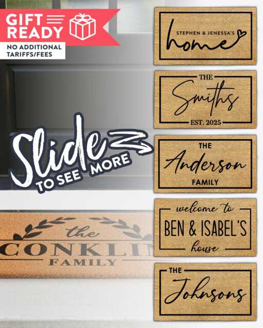 Custom Door Mat - Doormat Personalized Outdoor Customized Welcome Slide For More Designs - image 1
