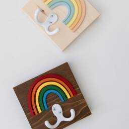 Rainbow Kids Hook - Decor Baby Wall Art Sign Spring - thumbnail 3