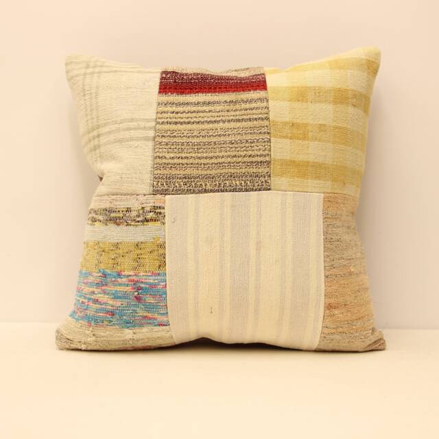 Pillows Cover 18x18 Patchwork Kilim Pillow Case Decorative Throw Rustic Couch Designer Boho Pillow Case Home Livingroom 4Kbf-229 - image 1