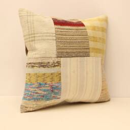 Pillows Cover 18x18 Patchwork Kilim Pillow Case Decorative Throw Rustic Couch Designer Boho Pillow Case Home Livingroom 4Kbf-229 - thumbnail 2