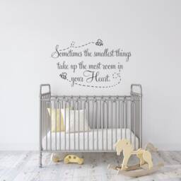 Nursery Wall Decal Inspirational Quote, Smallest Things Fill Your Heart P151 - thumbnail 2
