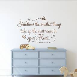 Nursery Wall Decal Inspirational Quote, Smallest Things Fill Your Heart P151 - thumbnail 1