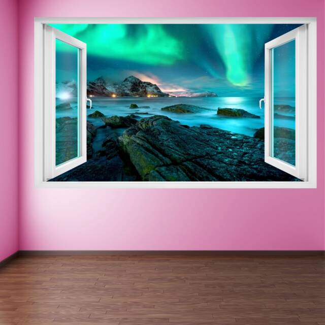 Northern Lights Nature View Wall Sticker Mural Decal Poster Print Art Home Office Decor Fr6 - image 1