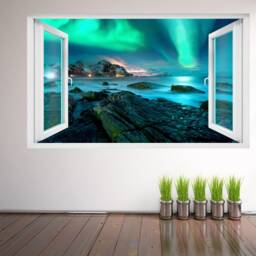 Northern Lights Nature View Wall Sticker Mural Decal Poster Print Art Home Office Decor Fr6 - thumbnail 2