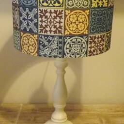 Moroccan Tile Lampshade, No5 Shabby Chic Lamp Shade, Vintage, Victorian, Scrapbooking Free Gift - thumbnail 2