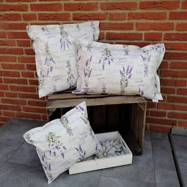 Oilcloth Cushion - Outdoor Current Living, Garden & Lounge Decoration - Pattern Lavender - image 1
