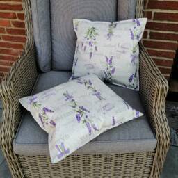Oilcloth Cushion - Outdoor Current Living, Garden & Lounge Decoration - Pattern Lavender - thumbnail 2