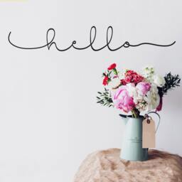 Hello Script Wall Decal - Modern Typography Vinyl Decor - thumbnail 1