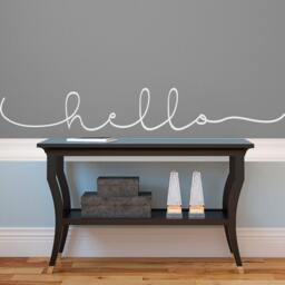 Hello Script Wall Decal - Modern Typography Vinyl Decor - thumbnail 3