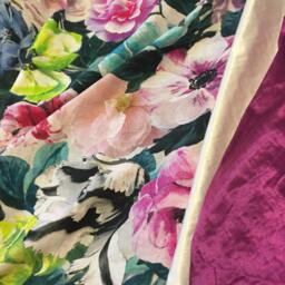 Pandora Peony, Franchini Silk - Choose From Grape, Fuchsia, Cobalt, Moss, Noir - Designers Guild, Decorative Pillow Cover - thumbnail 2