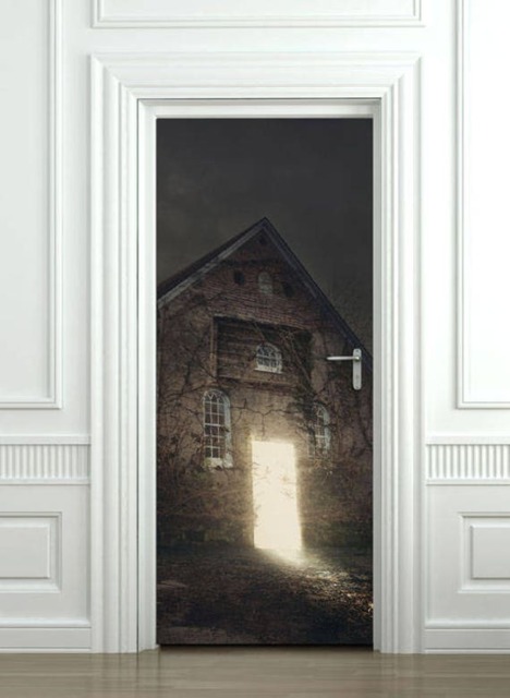 Door Wallpaper, Sticker, Mural, Wrap, Decal, Home Office Decor Photo Into The Light Wall Art