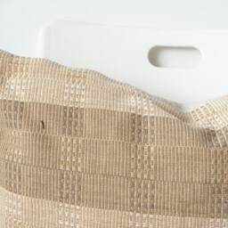 Handwoven Hemp Lumbar Pillow Cover Vintage Karen Textile - thumbnail 2