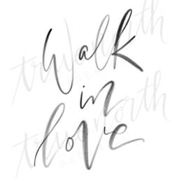 Walk in Love Download, Inspirational Print, Simple Wall Decor, Printable Art, Minimalist Home Black & White - thumbnail 3