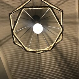 Handmade Hemp Rope Diamond Type Lampshade - thumbnail 3
