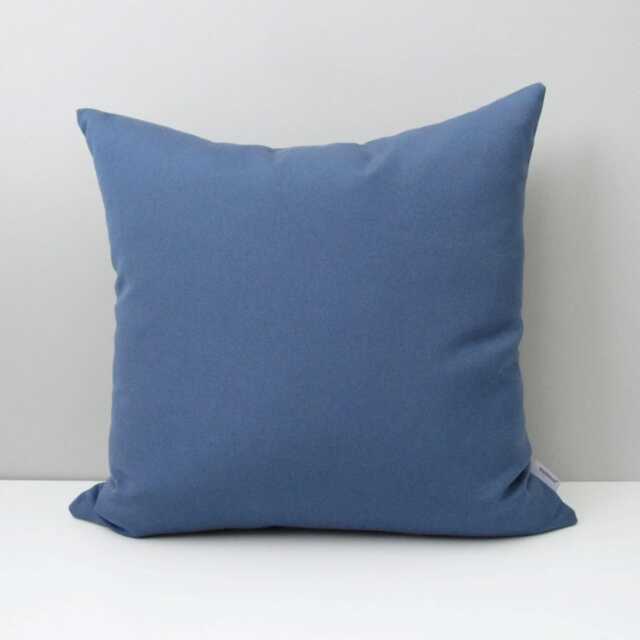 Sapphire Sunbrella?? Outdoor Pillow Cover, Decorative Denim Blue Cushion Cover With Zippered Closure By Mazizmuse - image 1