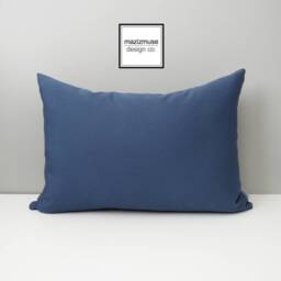 Sapphire Sunbrella?? Outdoor Pillow Cover, Decorative Denim Blue Cushion Cover With Zippered Closure By Mazizmuse - thumbnail 2