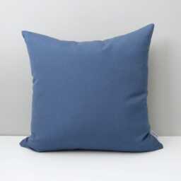 Sapphire Sunbrella?? Outdoor Pillow Cover, Decorative Denim Blue Cushion Cover With Zippered Closure By Mazizmuse - thumbnail 1