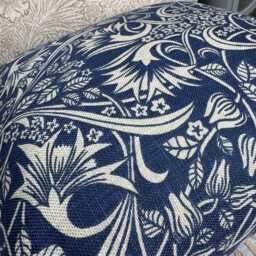 Fritillerie Indigo Cushion Cover - 16 - thumbnail 3