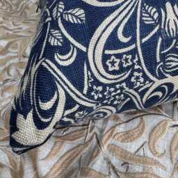 Fritillerie Indigo Cushion Cover - 16 - thumbnail 2