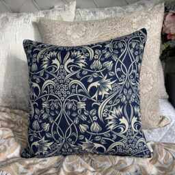 Fritillerie Indigo Cushion Cover - 16 - thumbnail 4