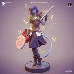 Violet Trickster - Divine Fantasy Adventuring Party Anime Cleric Jester Lavorre Resin Figure 16K - thumbnail 3