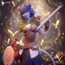 Violet Trickster - Divine Fantasy Adventuring Party Anime Cleric Jester Lavorre Resin Figure 16K - thumbnail 2