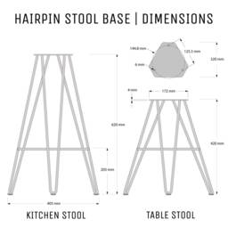 Hairpin Stool Base - thumbnail 4