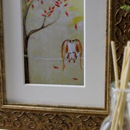 Bird Family Art - Southwest Birds Print Baby's Room Animal Wall Gift Warm Colors - thumbnail 2