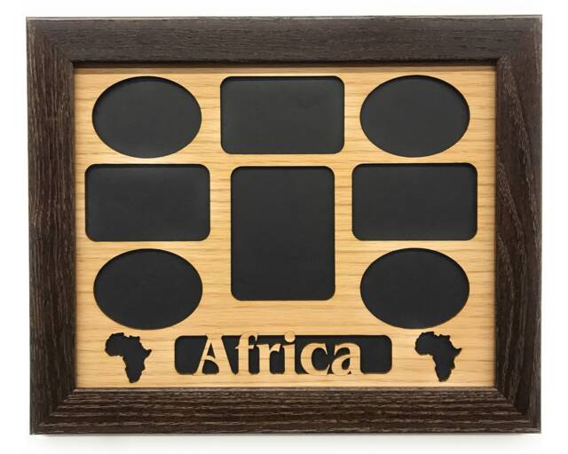 Africa Picture Frame - 11x14 Holds 8 Photos Wall Decor Gift African Safari Vacation Traveler - image 1