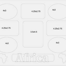 Africa Picture Frame - 11x14 Holds 8 Photos Wall Decor Gift African Safari Vacation Traveler - thumbnail 2